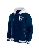 New York Yankees Navy Hooded Cotton Jacket New York Yankees Navy Hooded Cotton Jacket