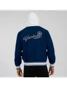 New York Yankees Navy Hooded Cotton Jacket New York Yankees Navy Hooded Cotton Jacket