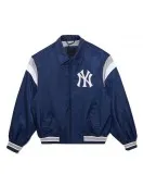 New York Yankees Retro Stadium Navy Satin Jacket
