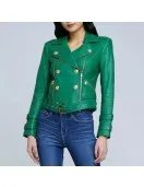 Nicole Young Selling Sunset Green Leather Jacket Nicole Young Selling Sunset Green Leather Jacket