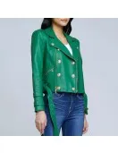 Nicole Young Selling Sunset Green Leather Jacket Nicole Young Selling Sunset Green Leather Jacket