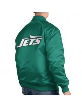 NY Jets Exclusive Green Varsity Satin Jacket
