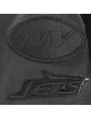 NY Jets Triple Black Varsity Wool and Leather Jacket