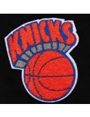 NY Knicks Black Out Team Logo Varsity Jacket NY Knicks Black Out Team Logo Varsity Jacket