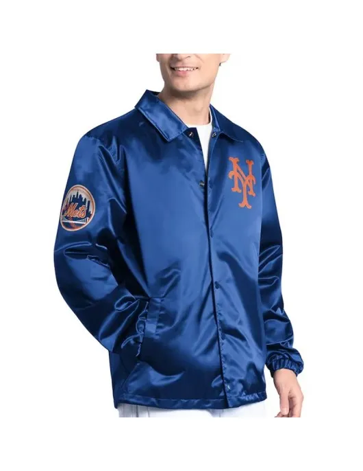 NY Mets Point Man Coaches Royal Jacket NY Mets Point Man Coaches Royal Jacket
