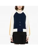 Olympo S01 Amaia Olaberria Bomber Fleece Navy and White Jacket Olympo S01 Amaia Olaberria Bomber Fleece Navy and White Jacket