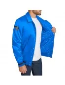 Orlando Magic Stitch Applique Blue Satin Jacket