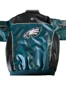 Philadelphia Eagles Green and Black Leather Jacket