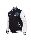Philadelphia Eagles Team Badge Classic Rib Varsity Jacket Philadelphia Eagles Team Badge Classic Rib Varsity Jacket