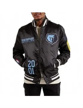 Memphis Grizzlies Satin Varsity Jacket