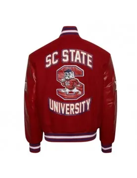 Red South Carolina State University Varsity Jacket 