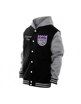 Sacramento Kings Throwback Prep Black Hoodie Jacket
