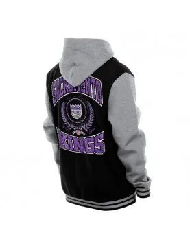Sacramento Kings Throwback Prep Black Hoodie Jacket