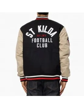 Saints Lock-Up Cotton Varsity – St Kilda AFL Team Jacket
