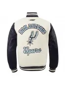 San Antonio Spurs 2024/25 City Edition Chenille Cream Varsity Jacket