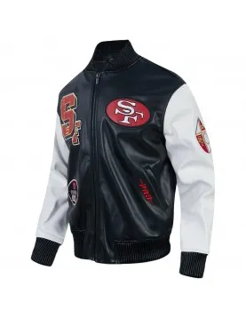 San Francisco 49ers Best Of Men's Leather Varsity Jacket