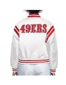 San Francisco 49ers Full Count White Satin Jacket
