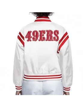 San Francisco 49ers Full Count White Satin Jacket