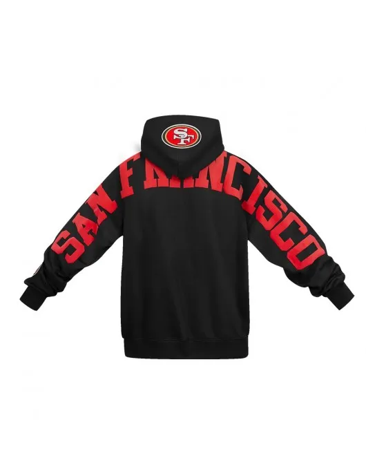 San Francisco 49ers Wingspan Men's Drop Shoulder Fleece Pullover Hoodie