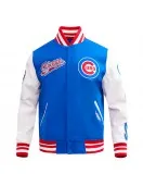 Script Tail Chicago Cubs Classic Rib Varsity Jacket Script Tail Chicago Cubs Classic Rib Varsity Jacket