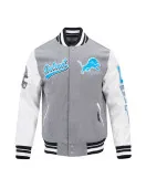 Script Tail Detroit Lions Classic Rib Varsity Jacket