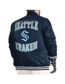 Seattle Kraken Adaptive Bold Logo Varsity Satin Jacket