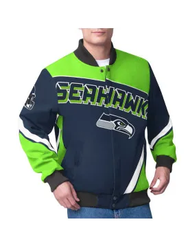 Seattle Seahawks Maximum Racing Navy Jacket