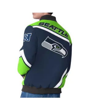 Seattle Seahawks Maximum Racing Navy Jacket
