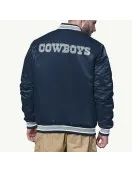 Shock Wave Dallas Cowboys Navy Satin Jacket Shock Wave Dallas Cowboys Navy Satin Jacket