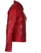 Men Quilted Slim Fit Motorcycle Biker Jacket