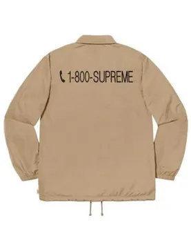 Supreme 1-800 Coaches Beige Jacket