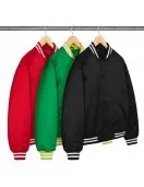 Supreme Full-Snap Varsity Satin Jacket