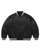 Supreme Full-Snap Varsity Satin Jacket