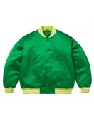Supreme Full-Snap Varsity Satin Jacket