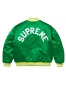 Supreme Full-Snap Varsity Satin Jacket