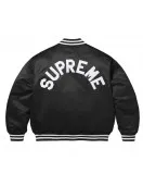 Supreme Full-Snap Varsity Satin Jacket