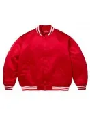 Supreme Full-Snap Varsity Satin Jacket