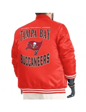 Tampa Bay Buccaneers Adaptive Team Graphic Varsity Satin Jacket