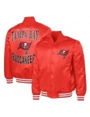 Tampa Bay Buccaneers Adaptive Team Graphic Varsity Satin Jacket