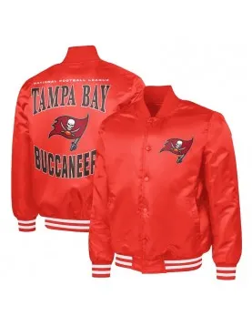 Tampa Bay Buccaneers Adaptive Team Graphic Varsity Satin Jacket