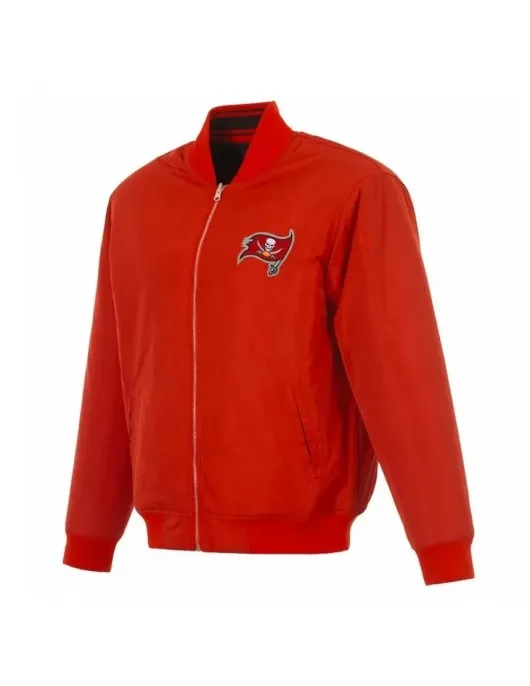 Tampa Bay Buccaneers Red/Black Full-Zip Reversible Flight Jacket