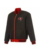 Tampa Bay Buccaneers Red/Black Full-Zip Reversible Flight Jacket