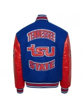 Tennessee State University Blue Red Varsity Jacket 