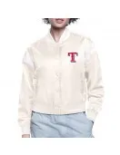 Texas Rangers Printed Logo Varsity Satin Jacket