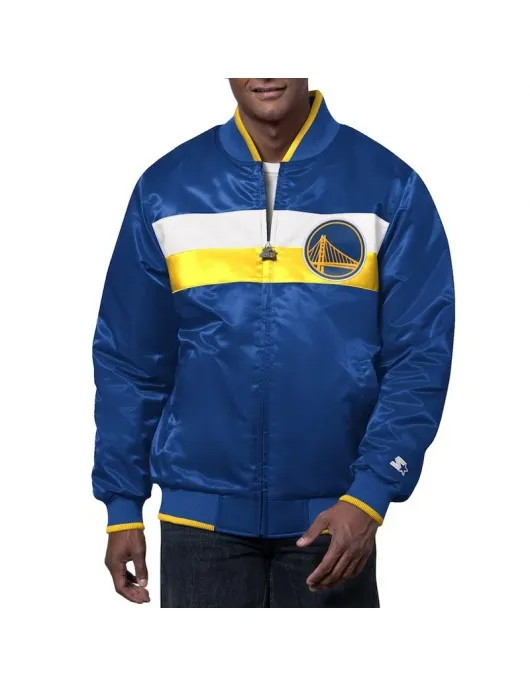 The Ambassador Golden State Warriors Varsity Satin Jacket