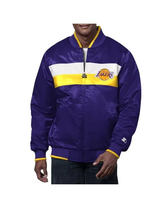 The Ambassador Los Angeles Lakers Varsity Satin Jacket