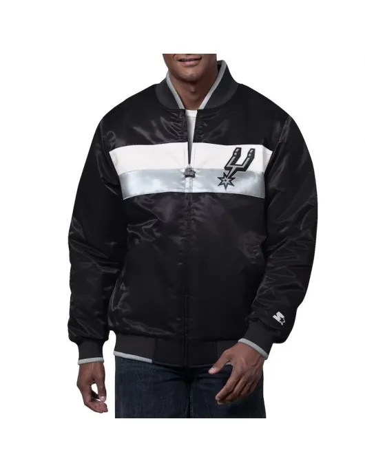 The Ambassador San Antonio Spurs Varsity Satin Jacket The Ambassador San Antonio Spurs Varsity Satin Jacket