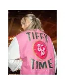 Tiffany Stratton Pink and White Varsity Jacket