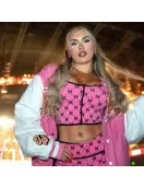 Tiffany Stratton Pink and White Varsity Jacket