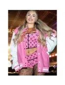 Tiffany Stratton Pink and White Varsity Jacket